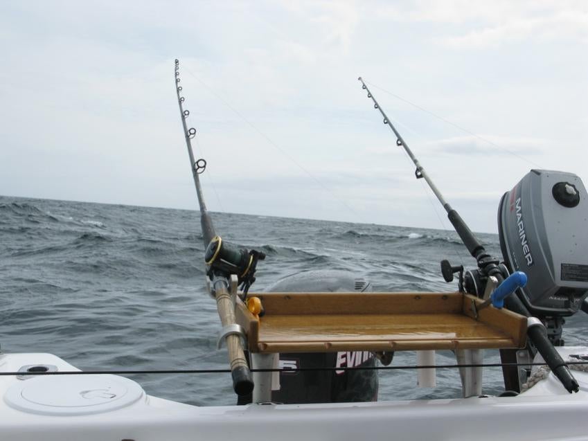 Big time rod holder on a small time boat. -  Community  Discussion Forums